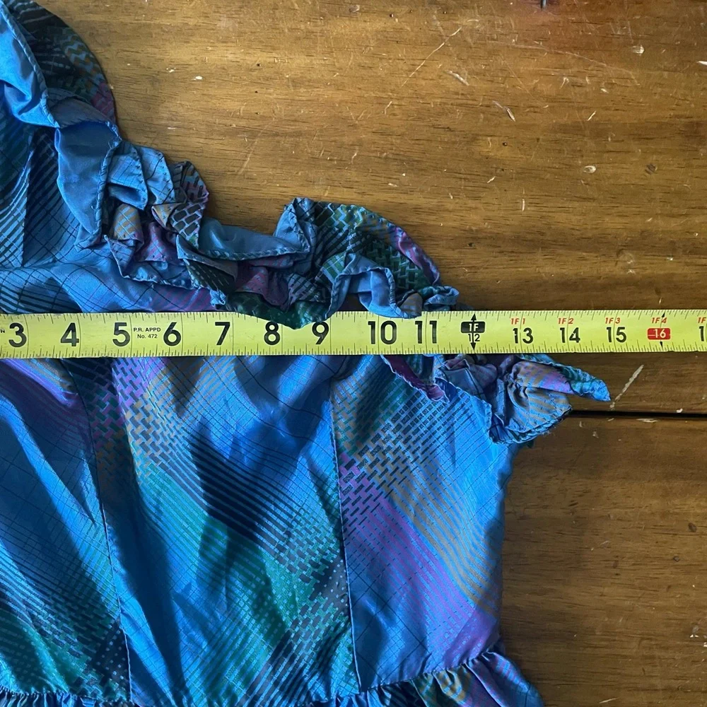 Vintage 60s One Shoulder Silk Fit Flare Party Prom Dress Sz XS 0 2 Unionmade - Picture 6 of 9